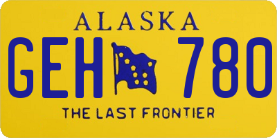 AK license plate GEH780