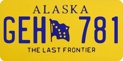 AK license plate GEH781