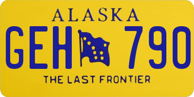 AK license plate GEH790