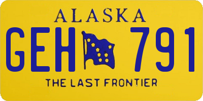 AK license plate GEH791