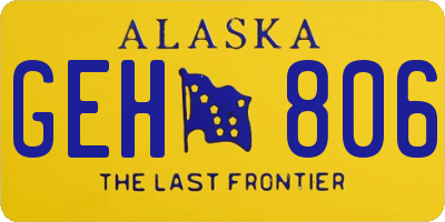 AK license plate GEH806