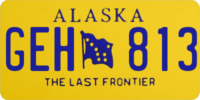 AK license plate GEH813
