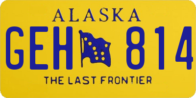 AK license plate GEH814