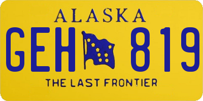 AK license plate GEH819