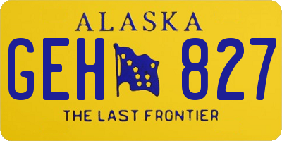 AK license plate GEH827