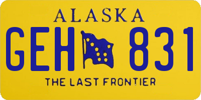AK license plate GEH831