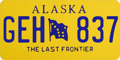 AK license plate GEH837