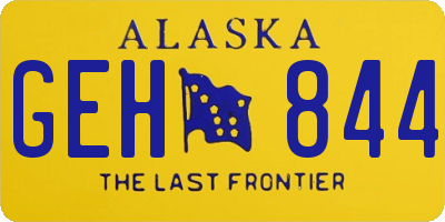 AK license plate GEH844