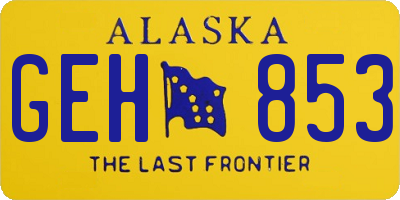 AK license plate GEH853