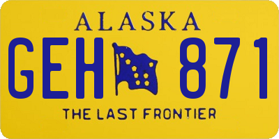 AK license plate GEH871