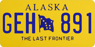 AK license plate GEH891