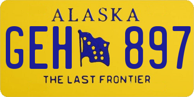 AK license plate GEH897