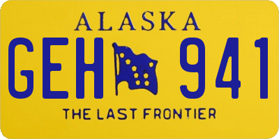 AK license plate GEH941