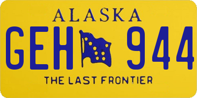 AK license plate GEH944