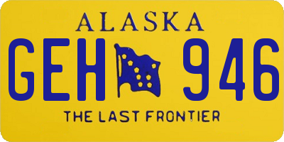 AK license plate GEH946