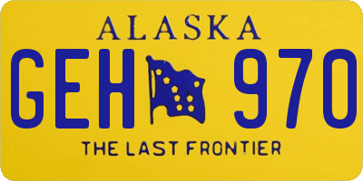 AK license plate GEH970