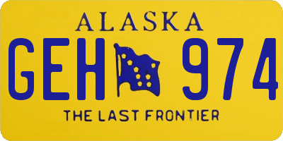 AK license plate GEH974