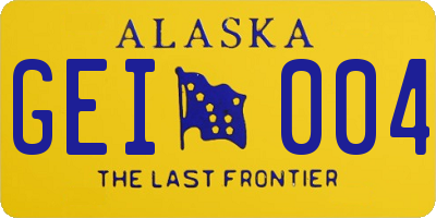 AK license plate GEI004