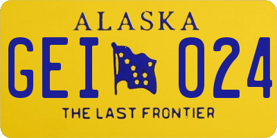 AK license plate GEI024