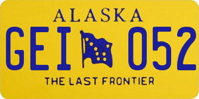 AK license plate GEI052