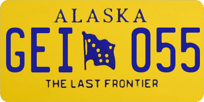 AK license plate GEI055