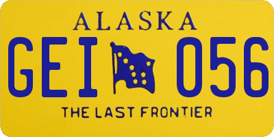 AK license plate GEI056
