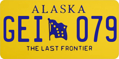 AK license plate GEI079