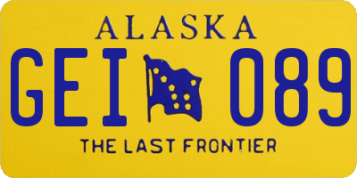 AK license plate GEI089