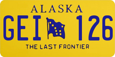 AK license plate GEI126