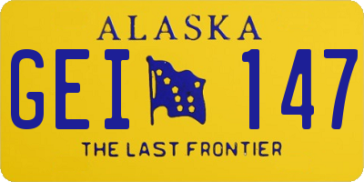 AK license plate GEI147