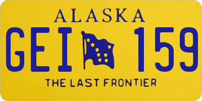 AK license plate GEI159