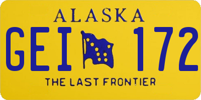AK license plate GEI172
