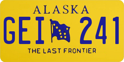 AK license plate GEI241