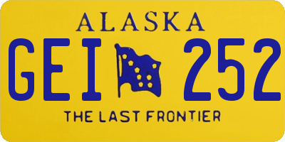 AK license plate GEI252