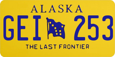 AK license plate GEI253