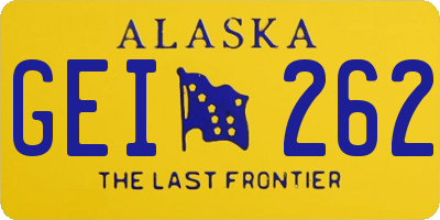 AK license plate GEI262