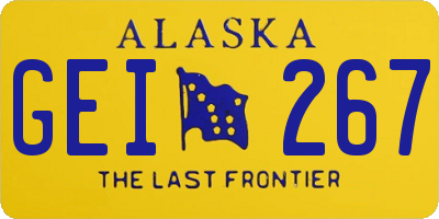 AK license plate GEI267