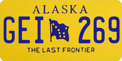 AK license plate GEI269