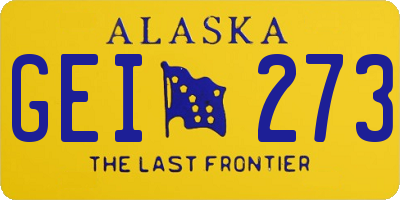 AK license plate GEI273