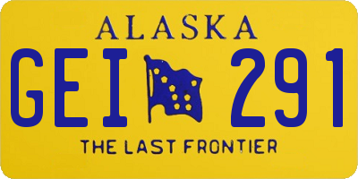 AK license plate GEI291