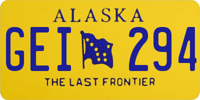 AK license plate GEI294