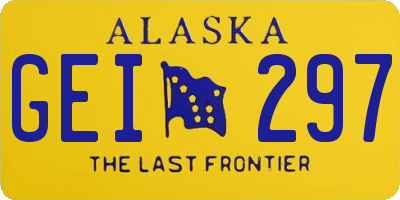 AK license plate GEI297