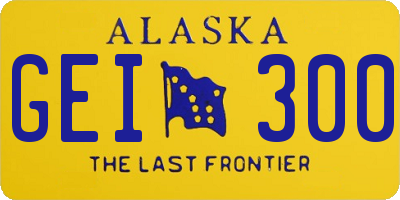 AK license plate GEI300