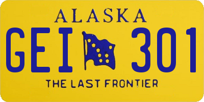 AK license plate GEI301