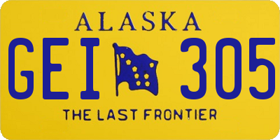 AK license plate GEI305