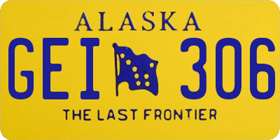 AK license plate GEI306