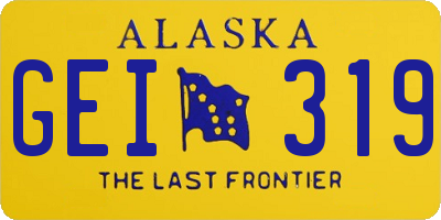 AK license plate GEI319