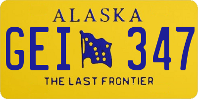 AK license plate GEI347