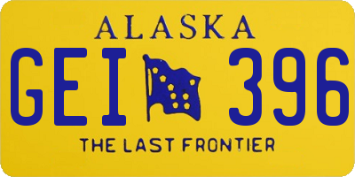 AK license plate GEI396