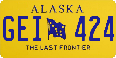 AK license plate GEI424